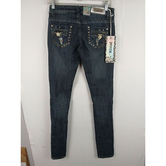 Free Culture Skinny Jeans Embellished    Women's Size 3 New With Tags - Picture 8 of 16